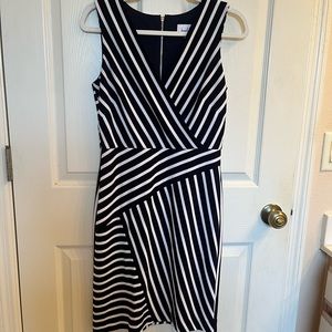 Joseph Ribkoff Black And White Striped Dress